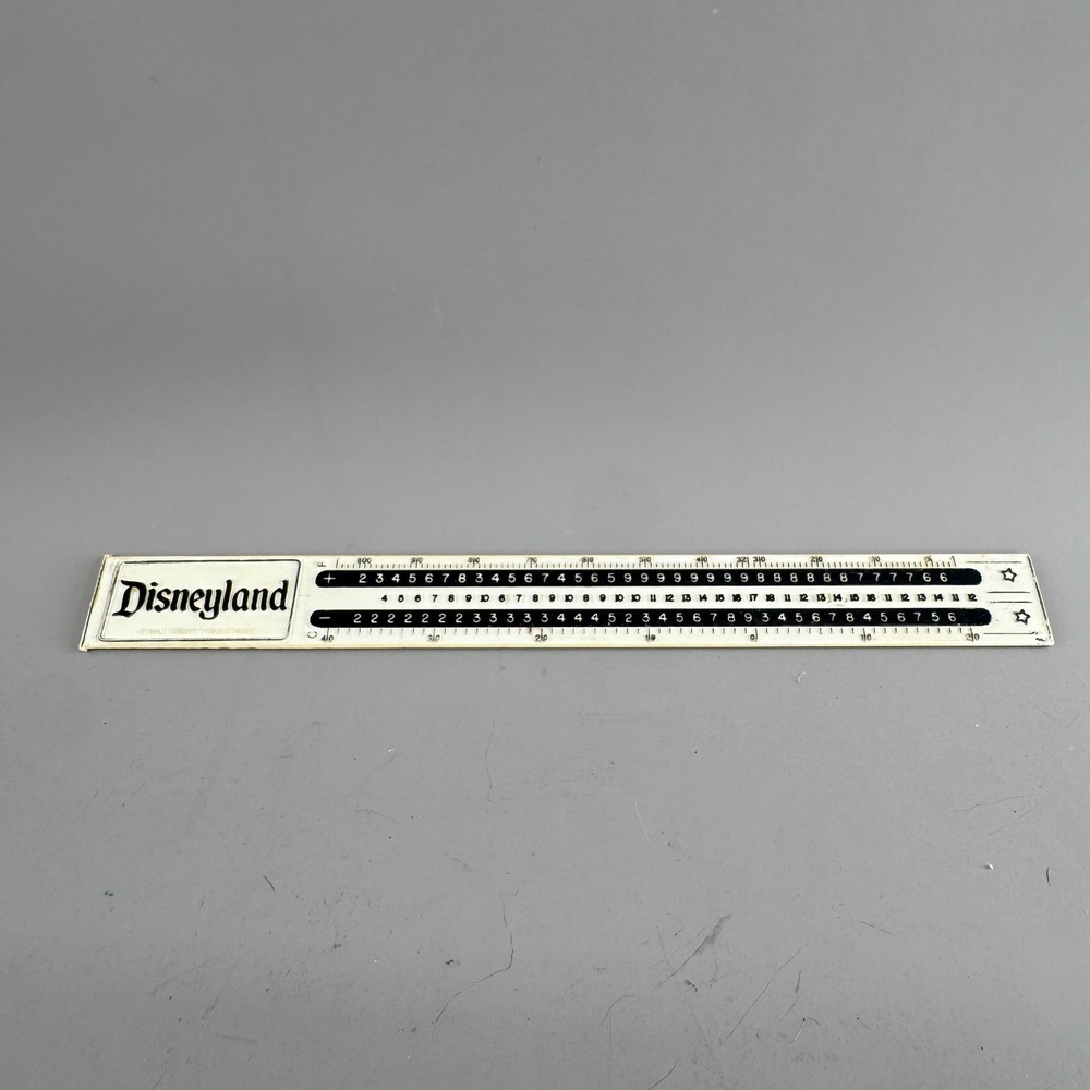 Vintage Disneyland Walt Disney Productions Plastic Slide Rule Conversion Tool